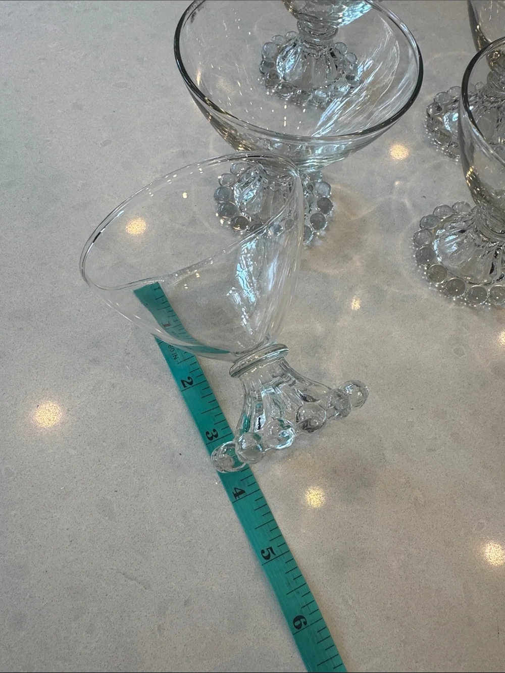 anchor hocking, Berwick Clear BOOPIE Bubble Stem Dessert Bowls - Set of 5